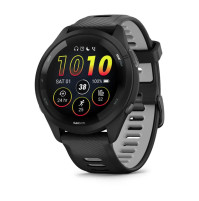 Forerunner® 265 Black Bezel and Case with Black/Powder Gray Silicone Band - 010-02810-10 - Garmin